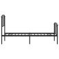 vidaXL Estructura de cama con cabecero y estribo metal negro 75x190 cm vidaXL Estructura de cama con cabecero y estribo metal negro 75x190 cm