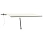 vidaXL Toldo automático con LED y sensor de viento crema 500x350 cm vidaXL Toldo automático con LED y sensor de viento crema 500x350 cm