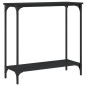 vidaXL Mesa consola madera de ingeniería negro 75x30,5x75 cm vidaXL Mesa consola madera de ingeniería negro 75x30,5x75 cm