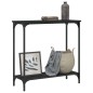 vidaXL Mesa consola madera de ingeniería negro 75x30,5x75 cm vidaXL Mesa consola madera de ingeniería negro 75x30,5x75 cm