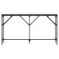 vidaXL Mesa consola madera de ingeniería negro 140x23x75 cm