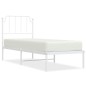 vidaXL Estructura de cama de metal con cabecero blanco 80x200 cm vidaXL Estructura de cama de metal con cabecero blanco 80x200 cm