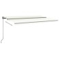 vidaXL Toldo automático con LED y sensor de viento crema 500x350 cm vidaXL Toldo automático con LED y sensor de viento crema 500x350 cm