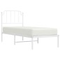 vidaXL Estructura de cama de metal con cabecero blanco 80x200 cm vidaXL Estructura de cama de metal con cabecero blanco 80x200 cm