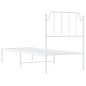 vidaXL Estructura de cama de metal con cabecero blanco 80x200 cm vidaXL Estructura de cama de metal con cabecero blanco 80x200 cm