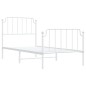 vidaXL Estructura cama metal con cabecero y pie cama blanca 90x190 cm
