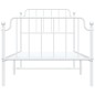 vidaXL Estructura cama metal con cabecero y pie cama blanca 90x190 cm
