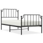 vidaXL Estructura de cama con cabecero y estribo metal negro 90x190 cm vidaXL Estructura de cama con cabecero y estribo metal negro 90x190 cm
