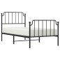 vidaXL Estructura de cama con cabecero y estribo metal negro 90x190 cm vidaXL Estructura de cama con cabecero y estribo metal negro 90x190 cm