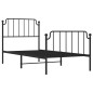 vidaXL Estructura de cama con cabecero y estribo metal negro 90x190 cm vidaXL Estructura de cama con cabecero y estribo metal negro 90x190 cm