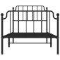 vidaXL Estructura de cama con cabecero y estribo metal negro 90x190 cm vidaXL Estructura de cama con cabecero y estribo metal negro 90x190 cm