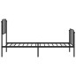 vidaXL Estructura de cama con cabecero y estribo metal negro 90x190 cm vidaXL Estructura de cama con cabecero y estribo metal negro 90x190 cm