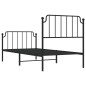 vidaXL Estructura de cama con cabecero y estribo metal negro 90x190 cm vidaXL Estructura de cama con cabecero y estribo metal negro 90x190 cm