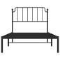 vidaXL Estructura de cama con cabecero metal negro 100x190 cm vidaXL Estructura de cama con cabecero metal negro 100x190 cm