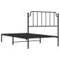 vidaXL Estructura de cama con cabecero metal negro 100x190 cm vidaXL Estructura de cama con cabecero metal negro 100x190 cm
