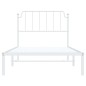 vidaXL Estructura de cama de metal con cabecero blanco 100x200 cm vidaXL Estructura de cama de metal con cabecero blanco 100x200 cm