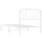 vidaXL Estructura de cama de metal con cabecero blanco 100x200 cm vidaXL Estructura de cama de metal con cabecero blanco 100x200 cm