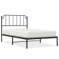 vidaXL Estructura de cama con cabecero metal negro 107x203 cm vidaXL Estructura de cama con cabecero metal negro 107x203 cm