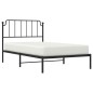 vidaXL Estructura de cama con cabecero metal negro 107x203 cm vidaXL Estructura de cama con cabecero metal negro 107x203 cm