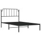 vidaXL Estructura de cama con cabecero metal negro 107x203 cm vidaXL Estructura de cama con cabecero metal negro 107x203 cm