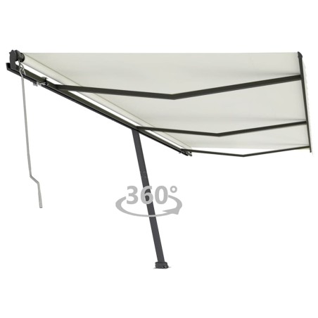 vidaXL Toldo de pie automático crema 600x350 cm