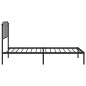 vidaXL Estructura de cama con cabecero metal negro 107x203 cm vidaXL Estructura de cama con cabecero metal negro 107x203 cm
