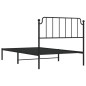 vidaXL Estructura de cama con cabecero metal negro 107x203 cm vidaXL Estructura de cama con cabecero metal negro 107x203 cm