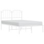 vidaXL Estructura de cama de metal con cabecero blanca 120x190 cm vidaXL Estructura de cama de metal con cabecero blanca 120x190 cm