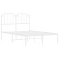 vidaXL Estructura de cama de metal con cabecero blanca 120x190 cm vidaXL Estructura de cama de metal con cabecero blanca 120x190 cm