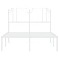 vidaXL Estructura de cama de metal con cabecero blanca 120x190 cm vidaXL Estructura de cama de metal con cabecero blanca 120x190 cm