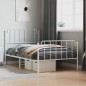 vidaXL Estructura cama metal con cabecero y pie cama blanca 107x203 cm vidaXL Estructura cama metal con cabecero y pie cama blanca 107x203 cm