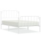 vidaXL Estructura cama metal con cabecero y pie cama blanca 107x203 cm vidaXL Estructura cama metal con cabecero y pie cama blanca 107x203 cm
