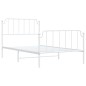 vidaXL Estructura cama metal con cabecero y pie cama blanca 107x203 cm vidaXL Estructura cama metal con cabecero y pie cama blanca 107x203 cm
