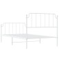 vidaXL Estructura cama metal con cabecero y pie cama blanca 107x203 cm vidaXL Estructura cama metal con cabecero y pie cama blanca 107x203 cm