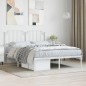 vidaXL Estructura de cama de metal con cabecero blanca 150x200 cm vidaXL Estructura de cama de metal con cabecero blanca 150x200 cm