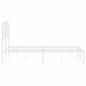 vidaXL Estructura de cama de metal con cabecero blanca 150x200 cm vidaXL Estructura de cama de metal con cabecero blanca 150x200 cm