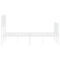 vidaXL Estructura cama metal con cabecero y estribo blanco 120x200 cm vidaXL Estructura cama metal con cabecero y estribo blanco 120x200 cm