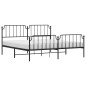 vidaXL Estructura de cama cabecero y pie de cama metal negro 200x200cm vidaXL Estructura de cama cabecero y pie de cama metal negro 200x200cm