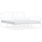 vidaXL Estructura cama metal con cabecero y pie cama blanco 183x213 cm vidaXL Estructura cama metal con cabecero y pie cama blanco 183x213 cm