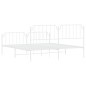 vidaXL Estructura cama metal con cabecero y pie cama blanco 183x213 cm vidaXL Estructura cama metal con cabecero y pie cama blanco 183x213 cm