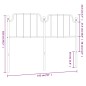 vidaXL Cabecero de metal negro 135 cm vidaXL Cabecero de metal negro 135 cm