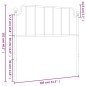 vidaXL Cabecero de metal blanco 100 cm vidaXL Cabecero de metal blanco 100 cm