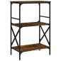 vidaXL Librería 3 estantes madera ingeniería roble humo 59x35x90,5 cm vidaXL Librería 3 estantes madera ingeniería roble humo 59x35x90,5 cm