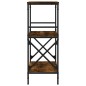 vidaXL Librería 3 estantes madera ingeniería roble humo 59x35x90,5 cm vidaXL Librería 3 estantes madera ingeniería roble humo 59x35x90,5 cm