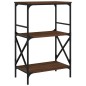 vidaXL Librería 3 estantes madera ingeniería roble marrón 59x35x90,5cm vidaXL Librería 3 estantes madera ingeniería roble marrón 59x35x90,5cm