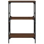 vidaXL Librería 3 estantes madera ingeniería roble marrón 59x35x90,5cm vidaXL Librería 3 estantes madera ingeniería roble marrón 59x35x90,5cm