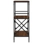 vidaXL Librería 3 estantes madera ingeniería roble marrón 59x35x90,5cm vidaXL Librería 3 estantes madera ingeniería roble marrón 59x35x90,5cm