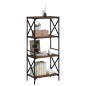 vidaXL Librería 4 estantes madera ingeniería roble marrón 59x35x132cm vidaXL Librería 4 estantes madera ingeniería roble marrón 59x35x132cm
