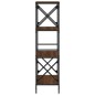 vidaXL Librería 4 estantes madera ingeniería roble marrón 59x35x132cm vidaXL Librería 4 estantes madera ingeniería roble marrón 59x35x132cm