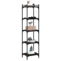 vidaXL Librería de 5 estantes madera de ingeniería negro 40x30x154 cm vidaXL Librería de 5 estantes madera de ingeniería negro 40x30x154 cm